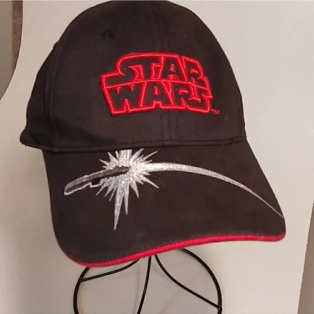 Star Wars Cap Kids Size 3-7 Black with Light Saber